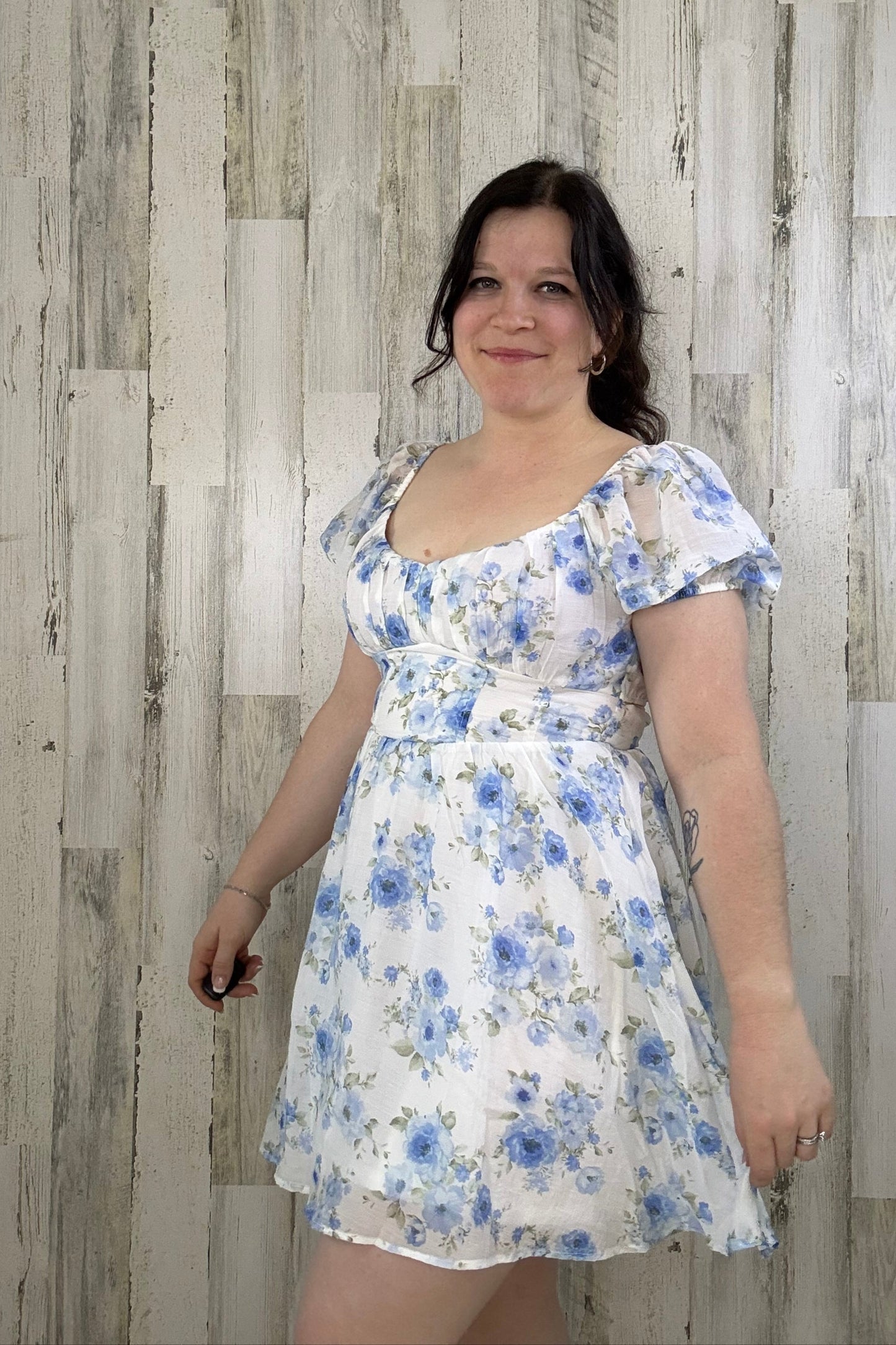 Kara Floral Back Tie Mini Dress