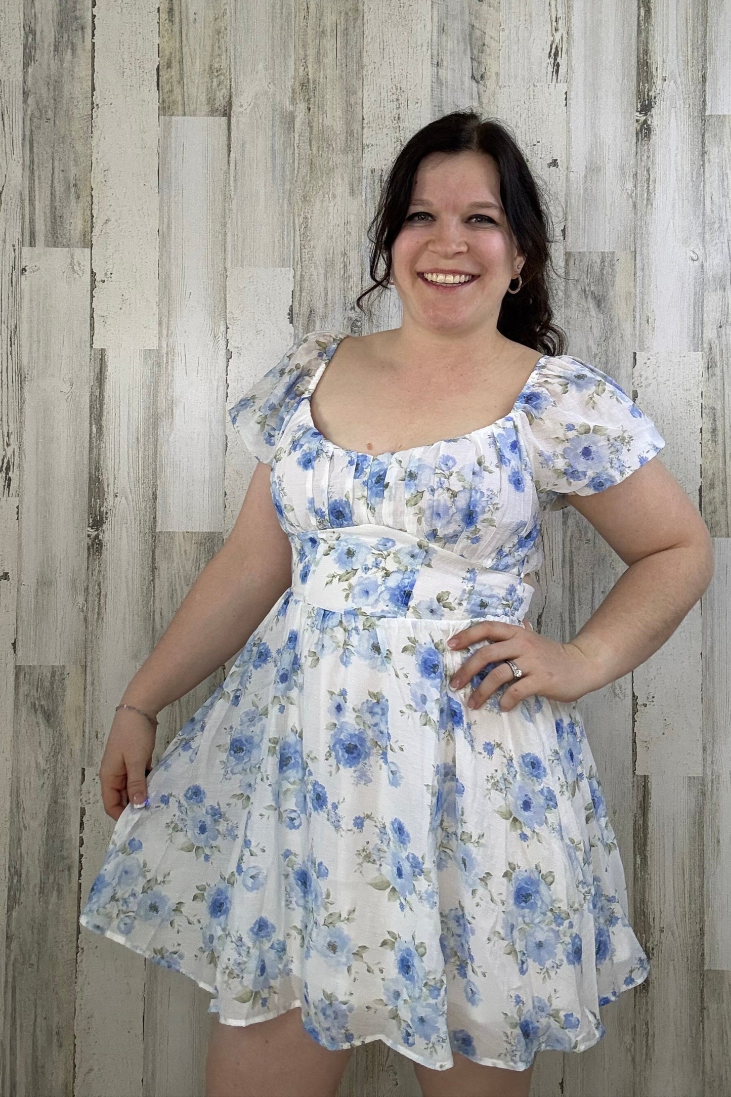 Kara Floral Back Tie Mini Dress