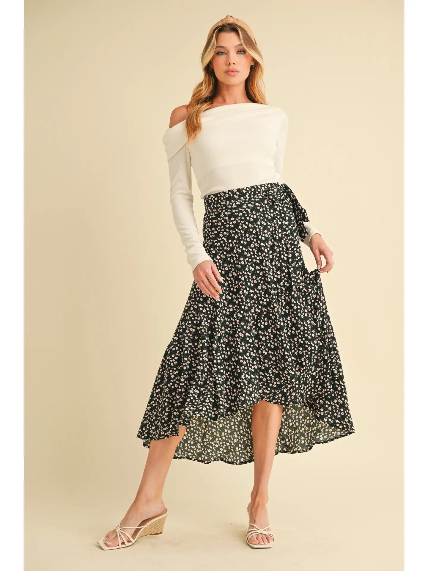 Banelli Floral Wrap Skirt