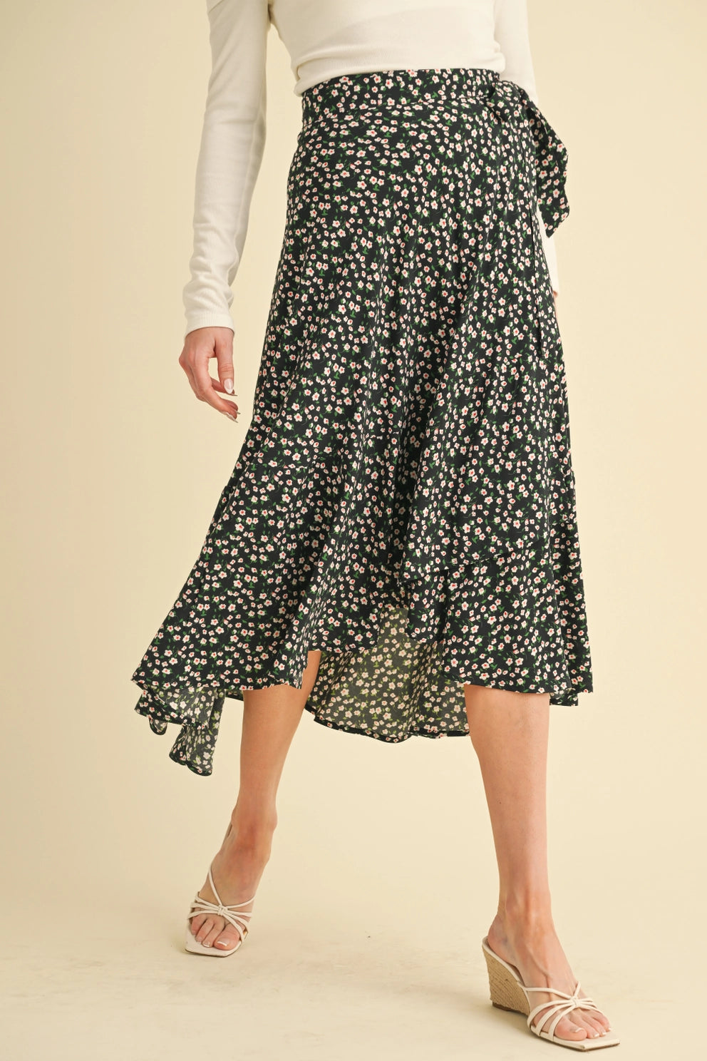 Banelli Floral Wrap Skirt