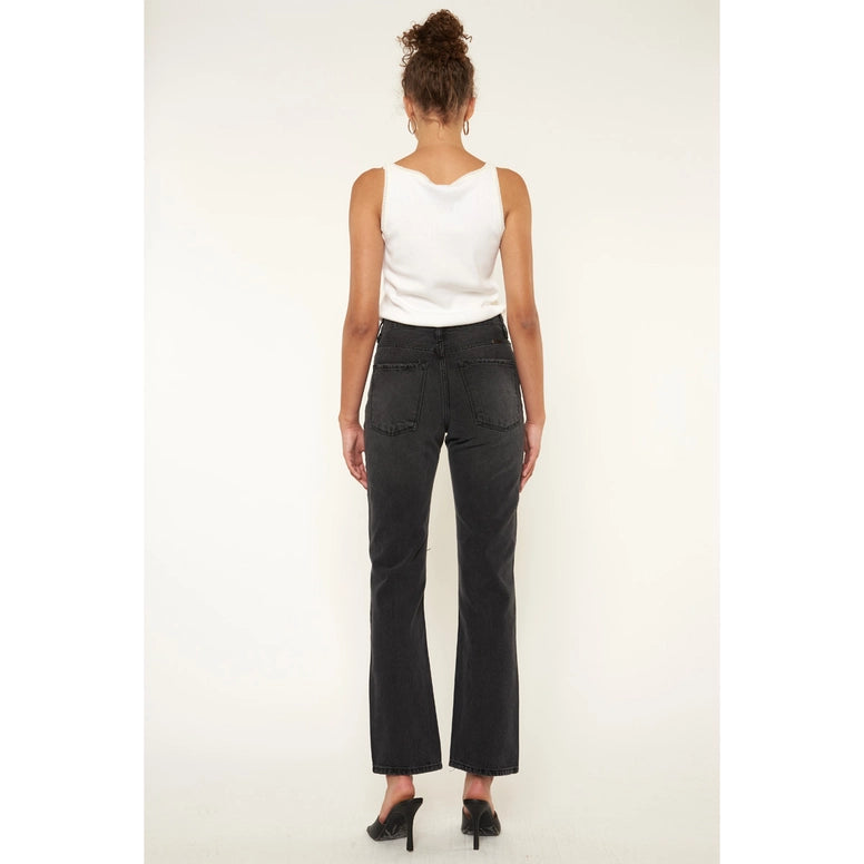 Kancan Ultra High Rise 90's Boyfriend Jean Black Stone Wash