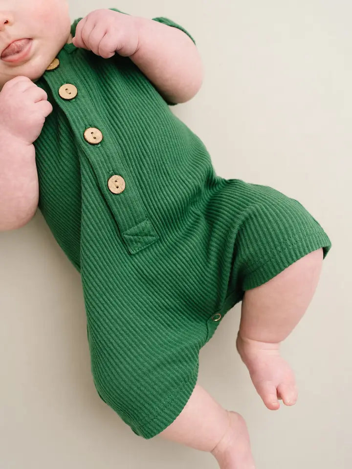 Emerald Ribbed Romper