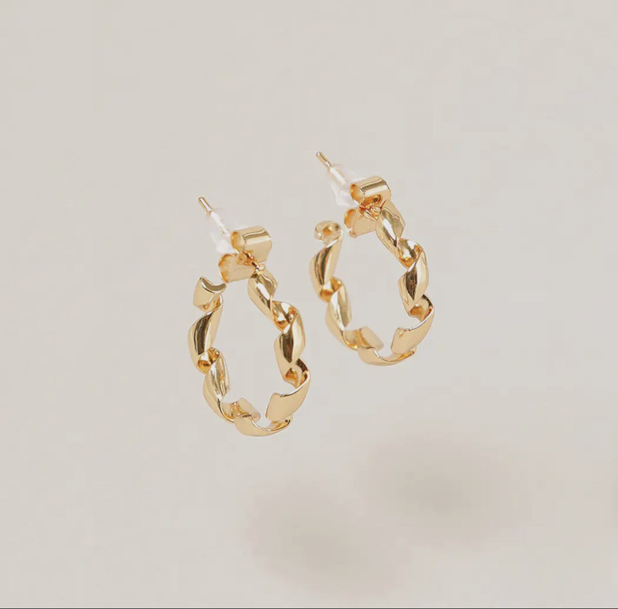 Gold Twisted Hoops