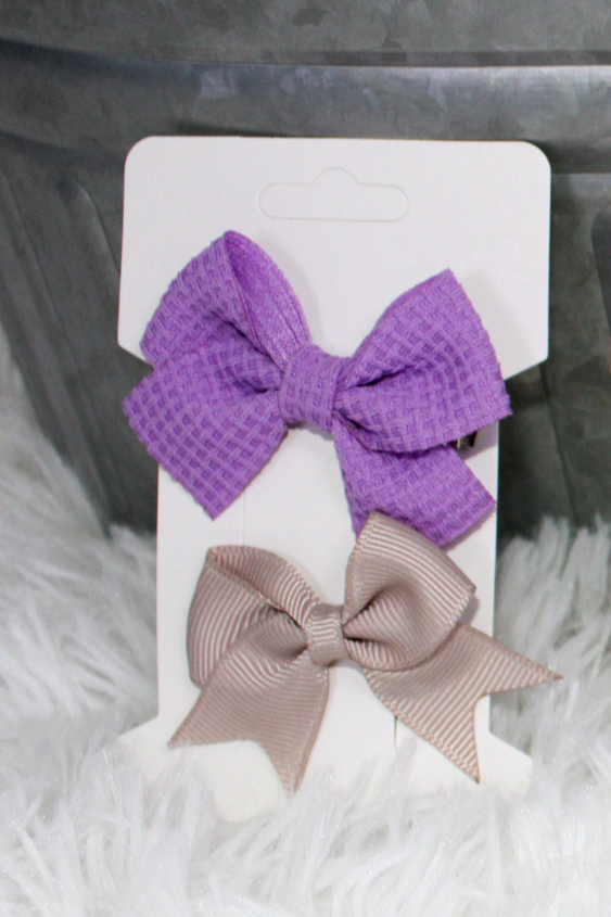 2pc Clip In Bow Set