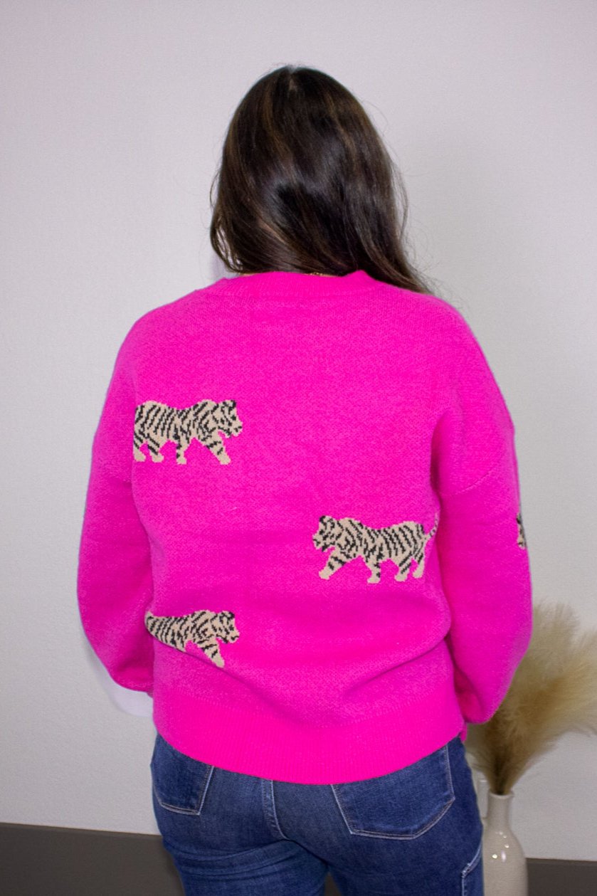 Rose Leopard Sweater