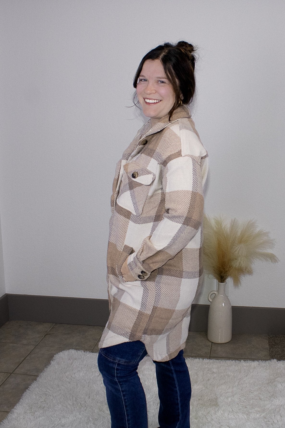 Taylor Plaid Long Shacket