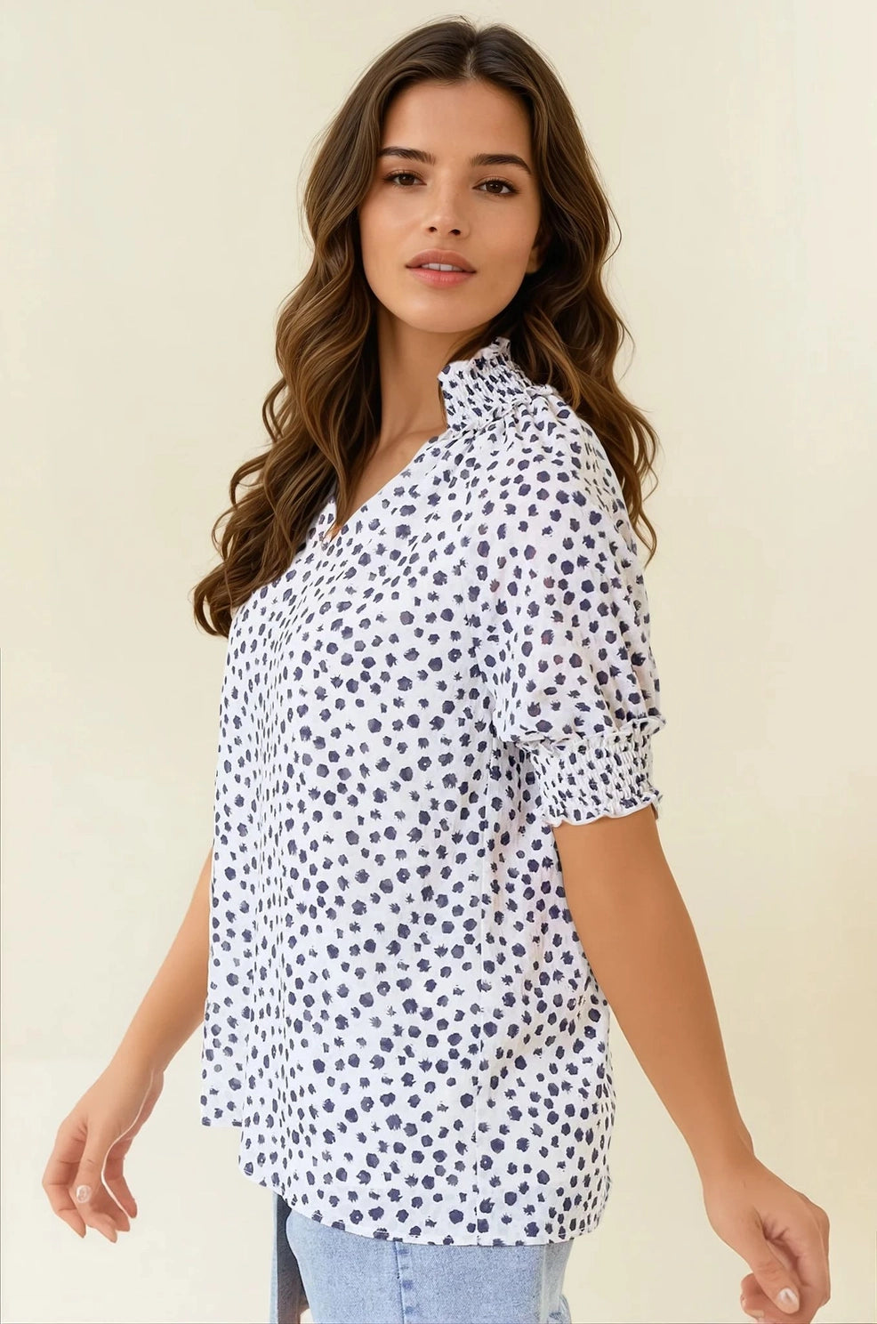 Jackie Dot Blouse