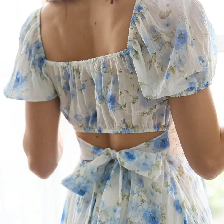 Kara Floral Back Tie Mini Dress