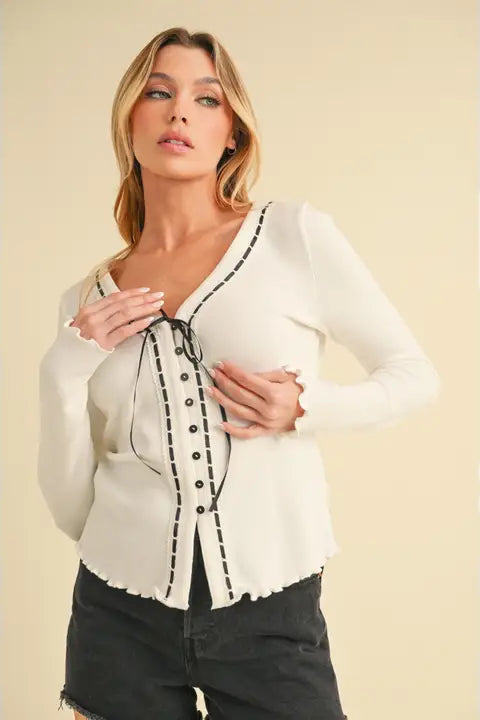 Kora Tie Front Top