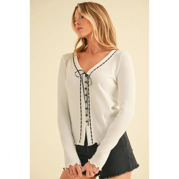 Kora Tie Front Top