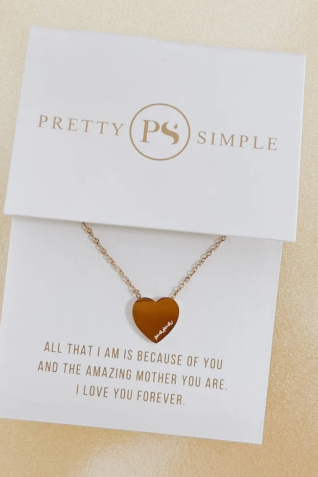 Sweet Heart Waterproof Necklace - MAMA