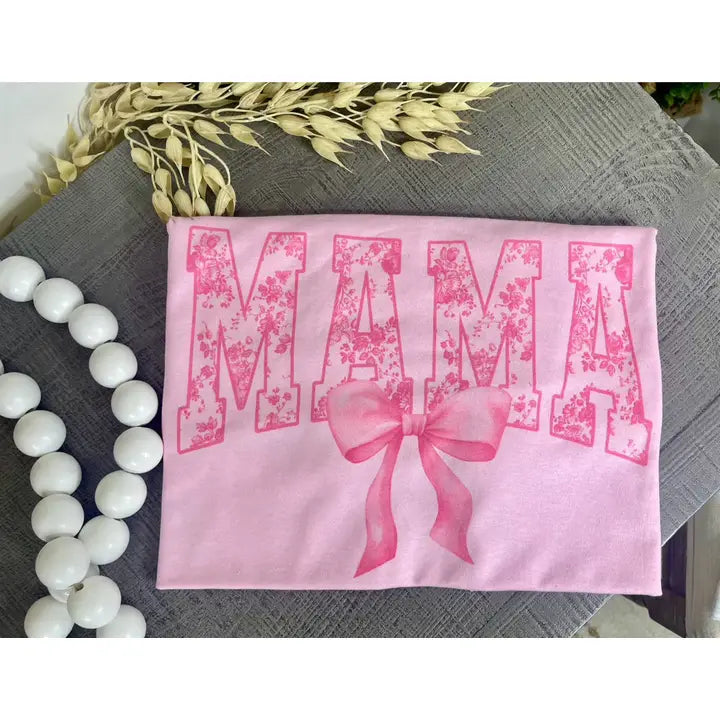 Mama Floral Bow T-Shirt