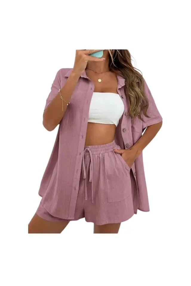 Button Down Short Sleeve and Shots Set