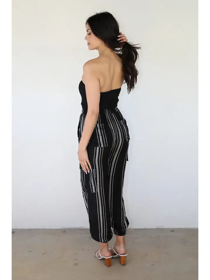 Nikki Striped Cargo Jogger