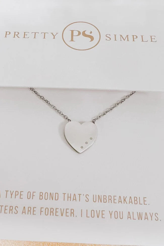 Sweet Heart Waterproof Necklace - Sister