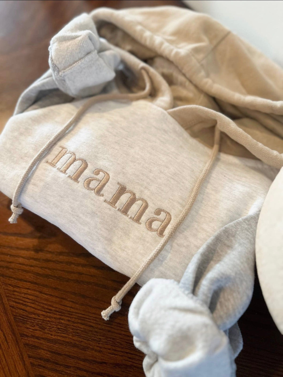 Mama Colorblock Cropped Hoodie