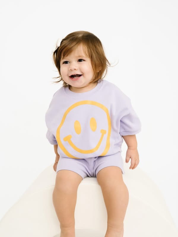 Lilac Short Sleeve Smiley Set