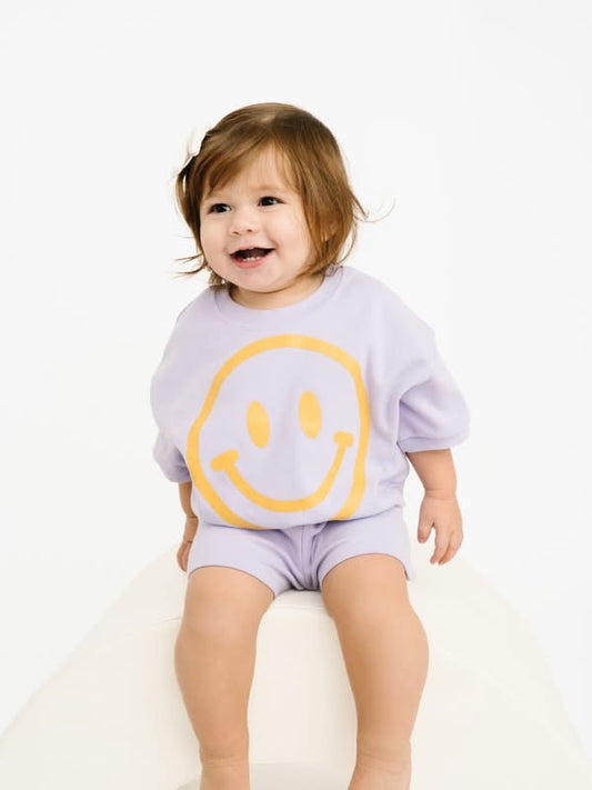 Lilac Short Sleeve Smiley Set