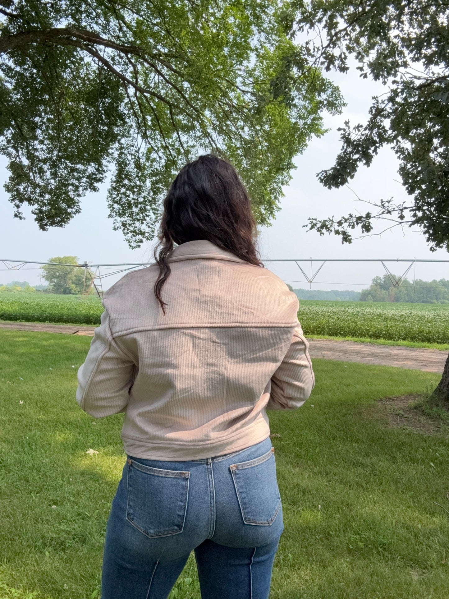 Hannah Velvet Corduroy Crop Jacket