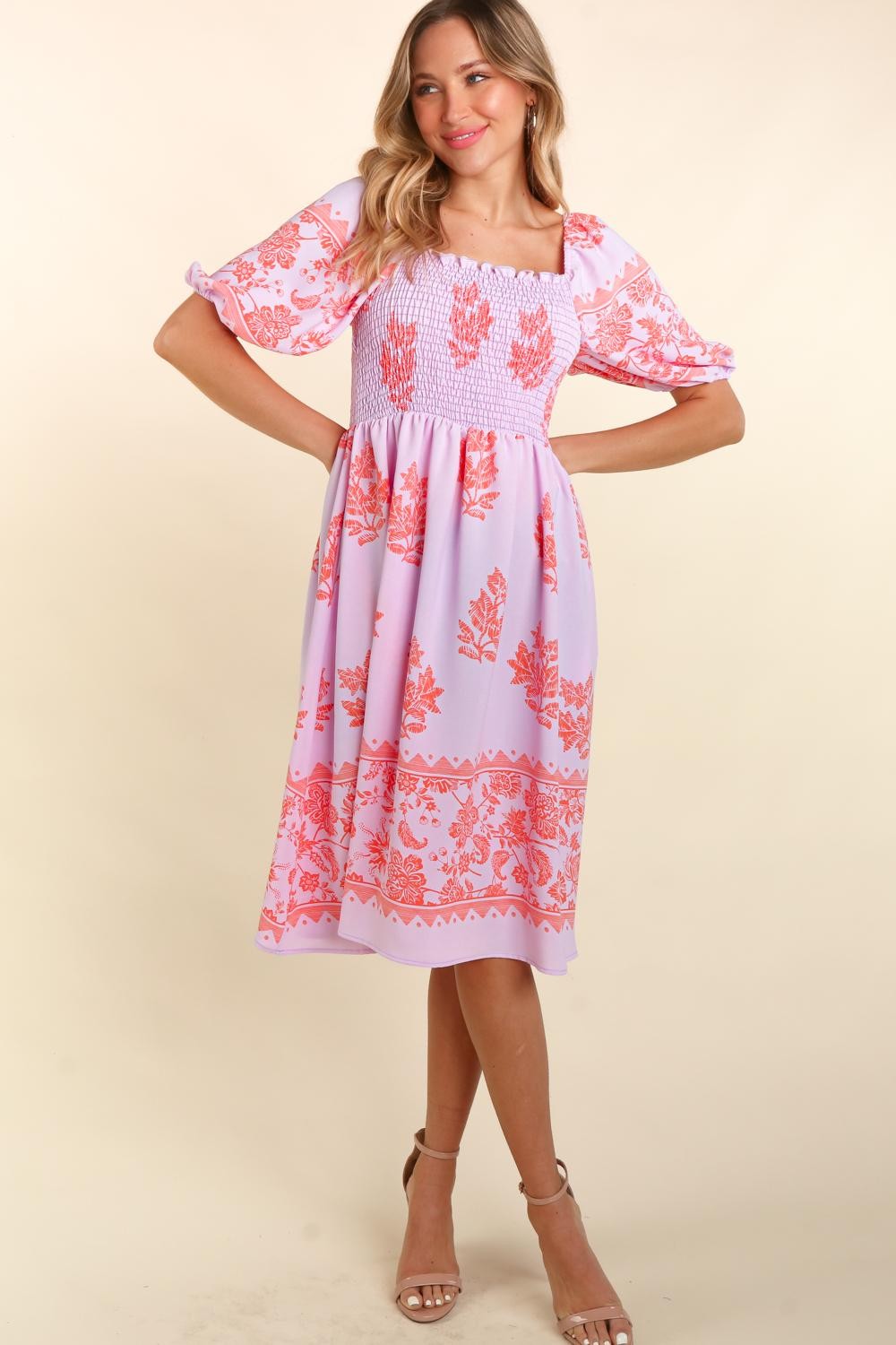 SMOCKING ELBOW BUBBLE PUFF SLEEVE WITH POCKET