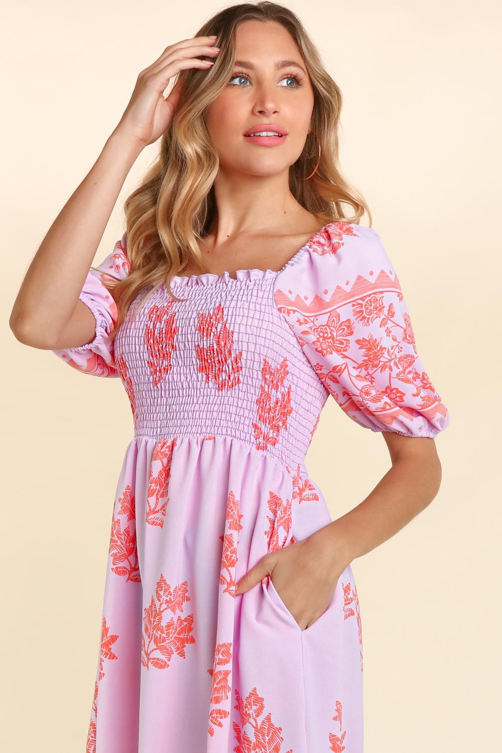 SMOCKING ELBOW BUBBLE PUFF SLEEVE WITH POCKET