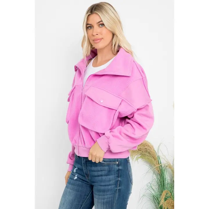 Cozy Fleece Zip with Cargo Pockets
