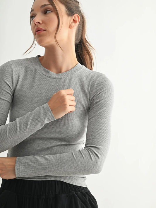 Essential Micro Ribbed Long Sleeve