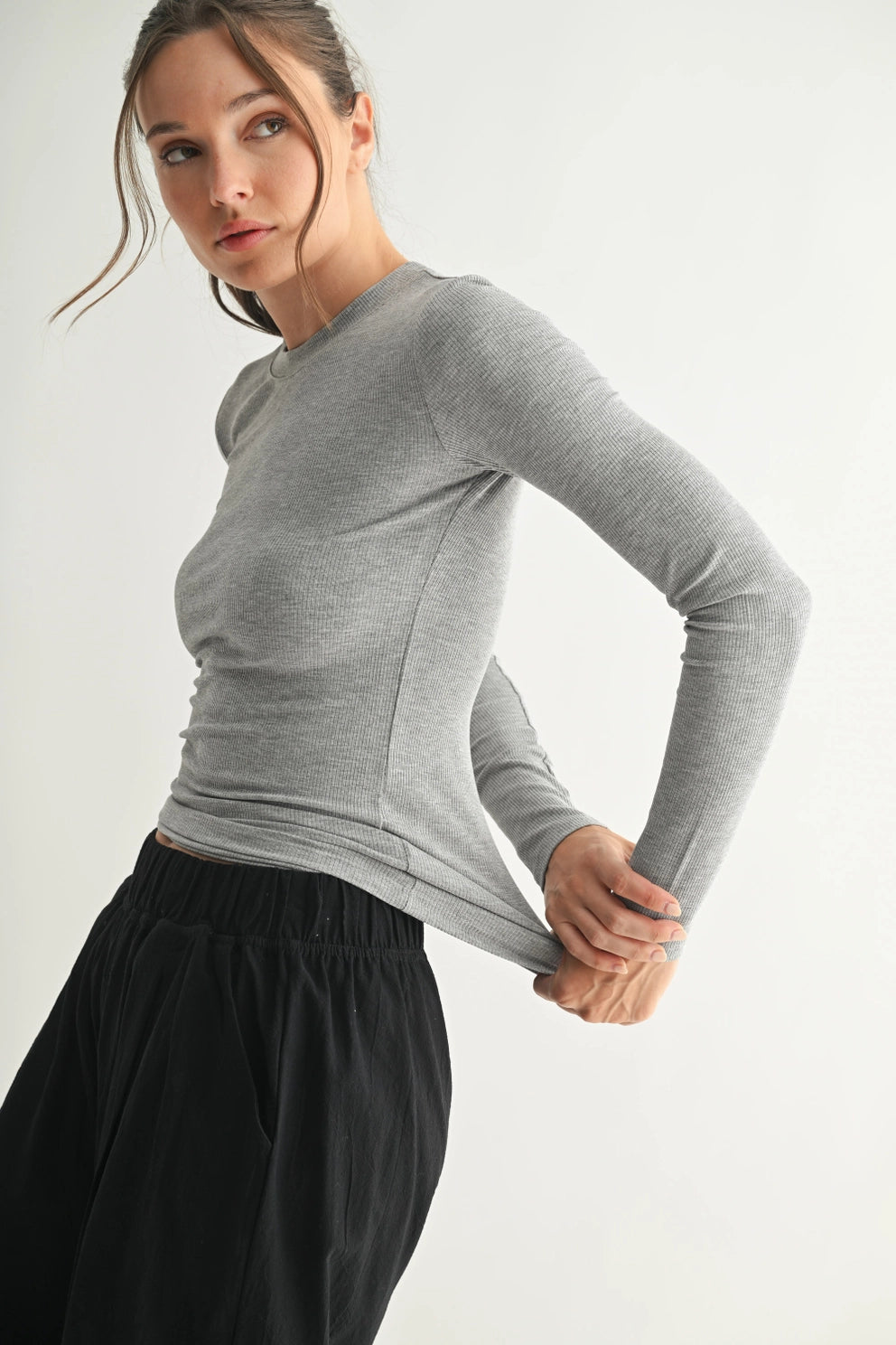 Essential Micro Ribbed Long Sleeve