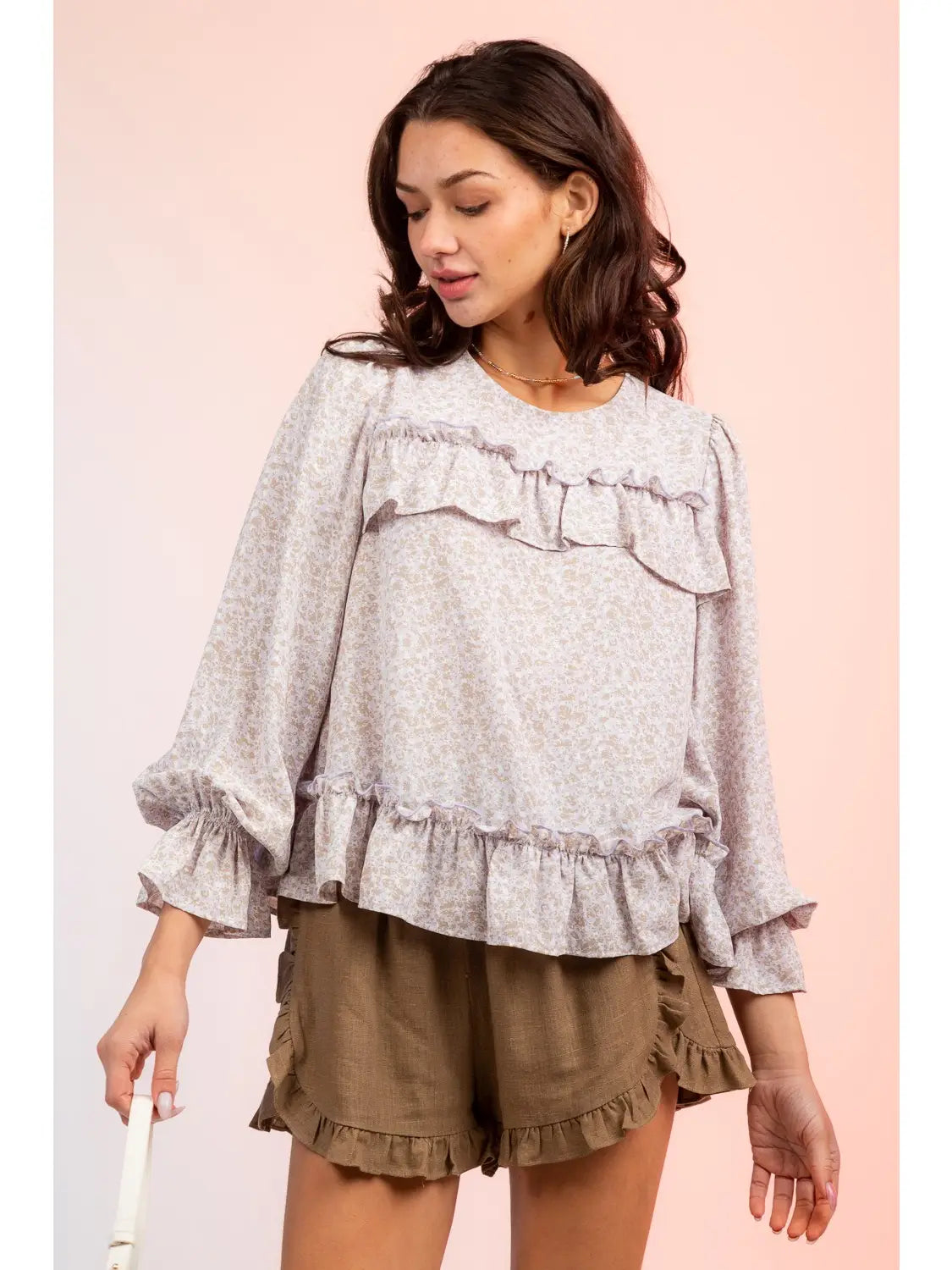 Fionna Floral Ruffle Blouse