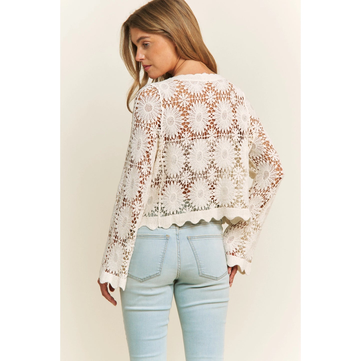 Frankie Lace Crochet Button Top