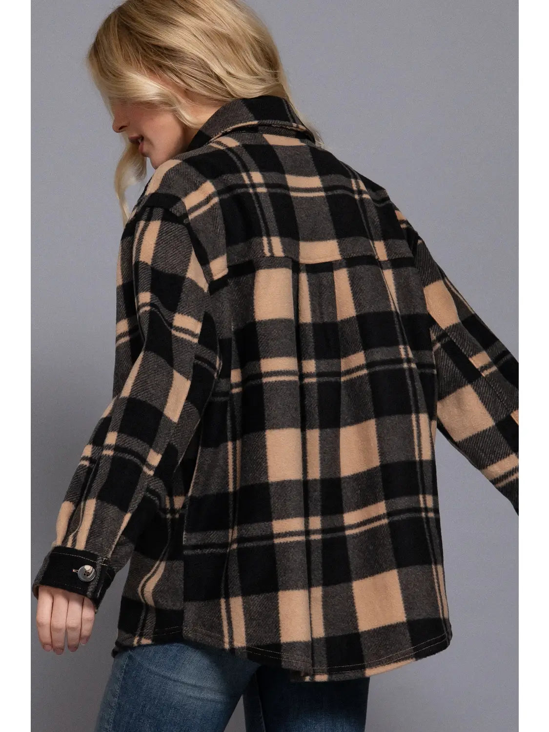 Frankie Plaid Fleece Shacket