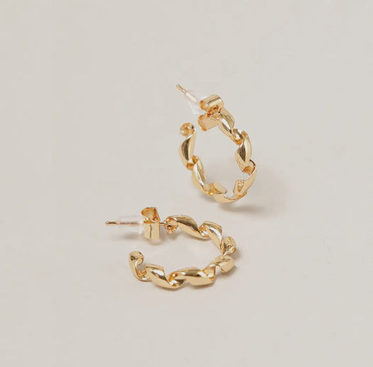 Gold Twisted Hoops