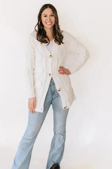 Iva Cable Knit Cardigan
