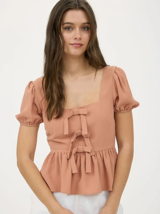 Joelle Marie Peplum Ruffle Top