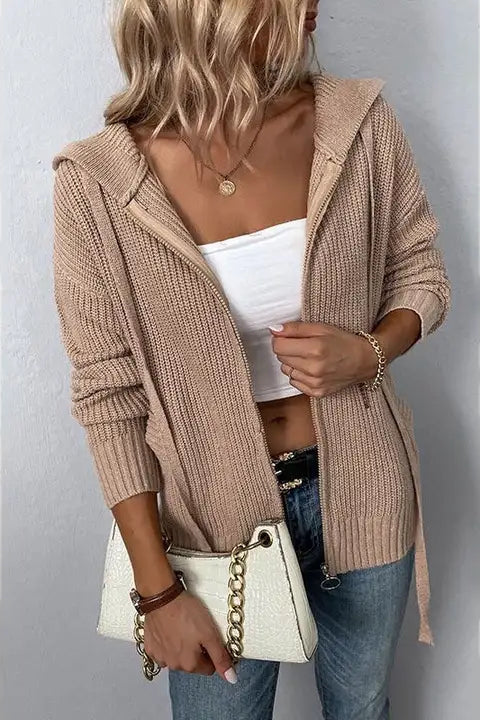 Kelly Knit Zip Hooded Sweater