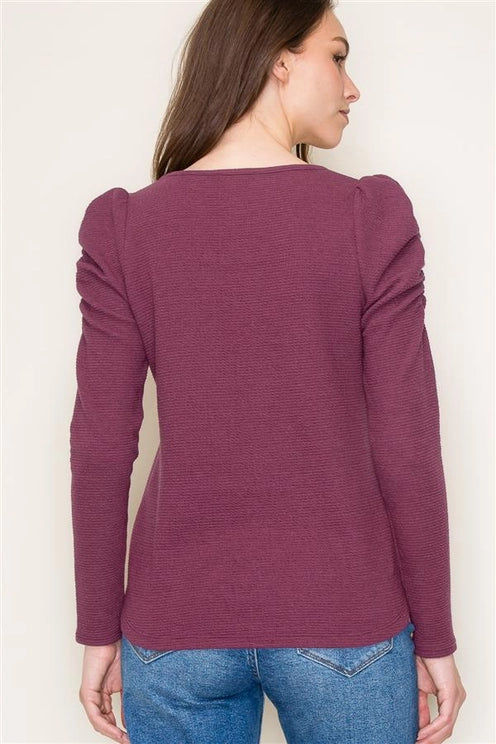 Kiley Puff Shoulder Long Sleeve