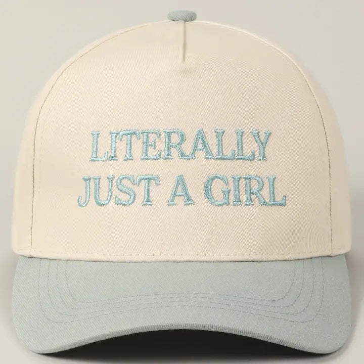 Literally Just A Girl Trucker Hat - SAGE