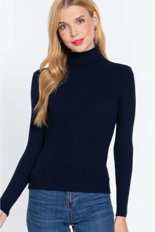 Nelly Fitted Knit Turtle Neck