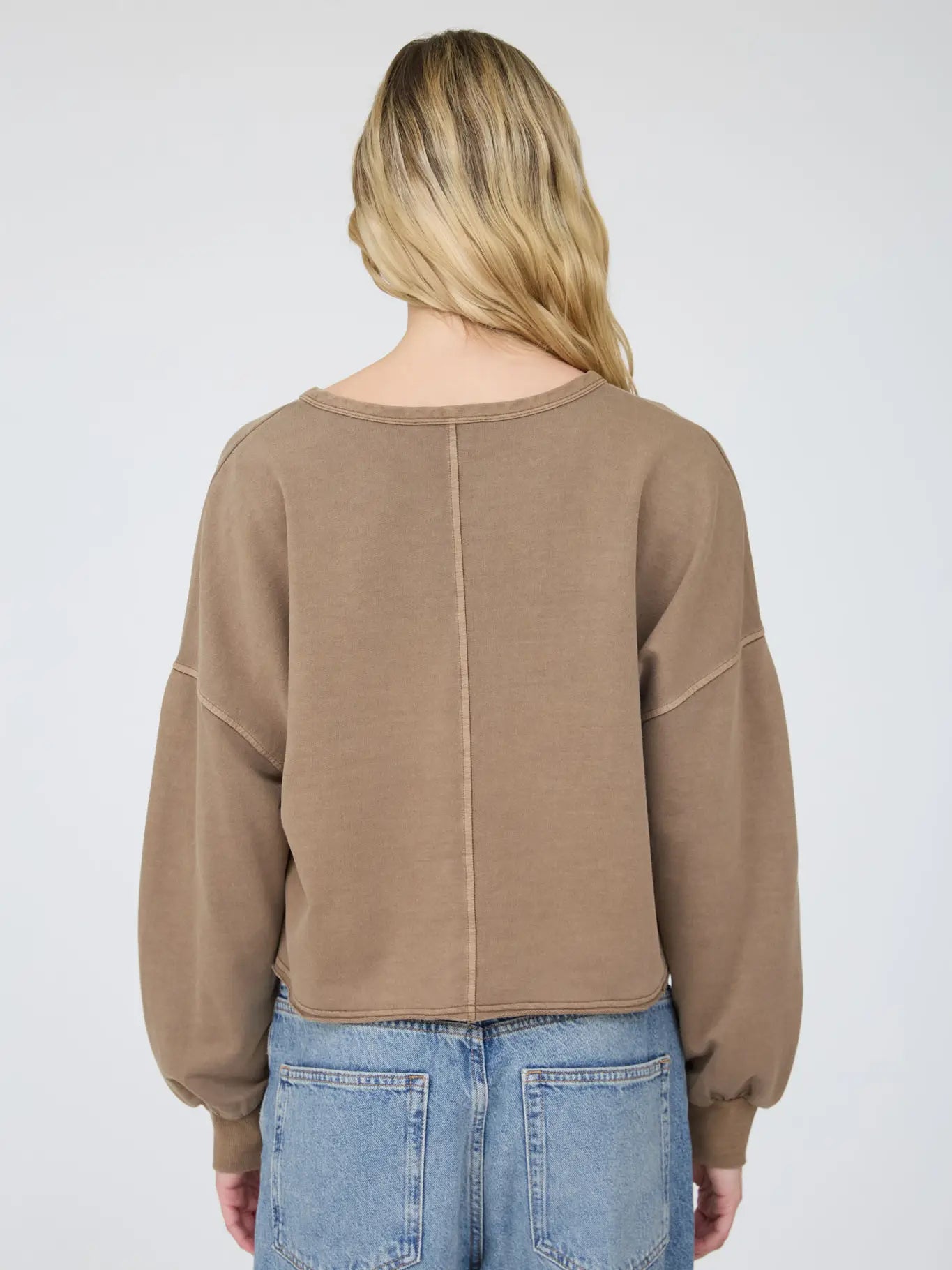 Boxy Long Sleeve Knit Crop Top