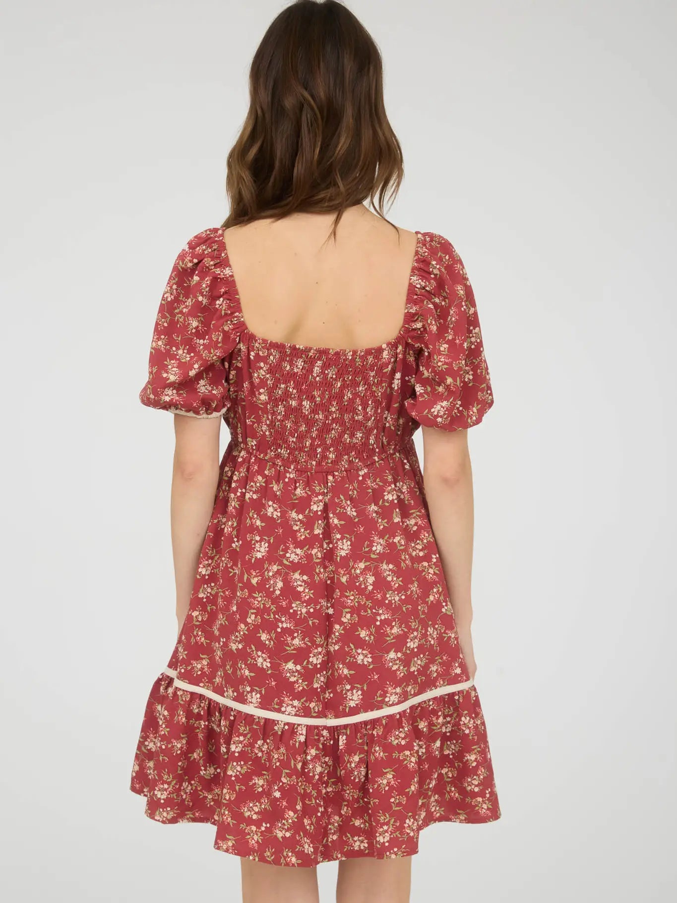 Sandra Contrast Trim Mini Dress