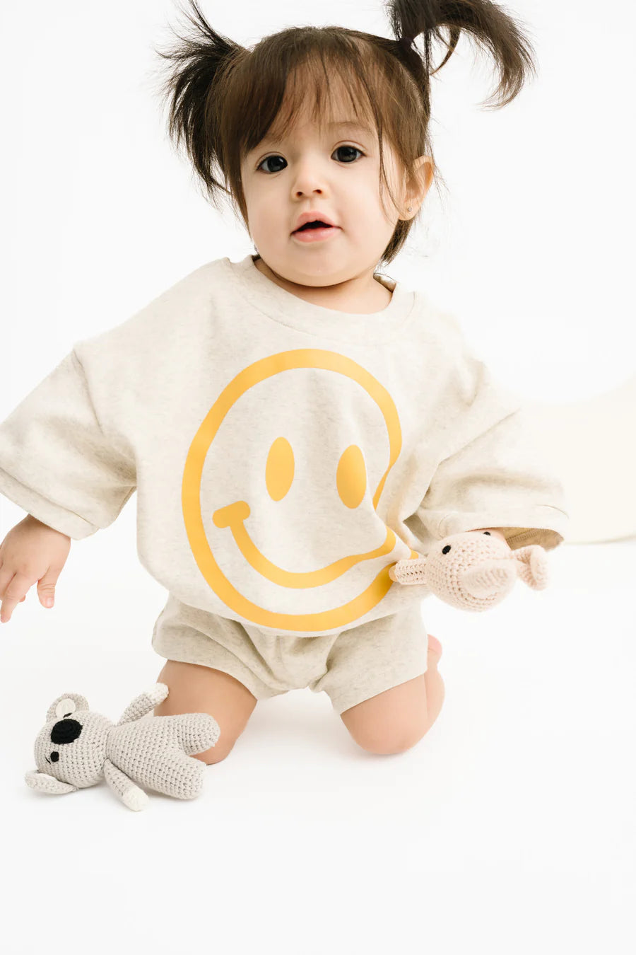 Oatmeal Short Sleeve Smiley Set