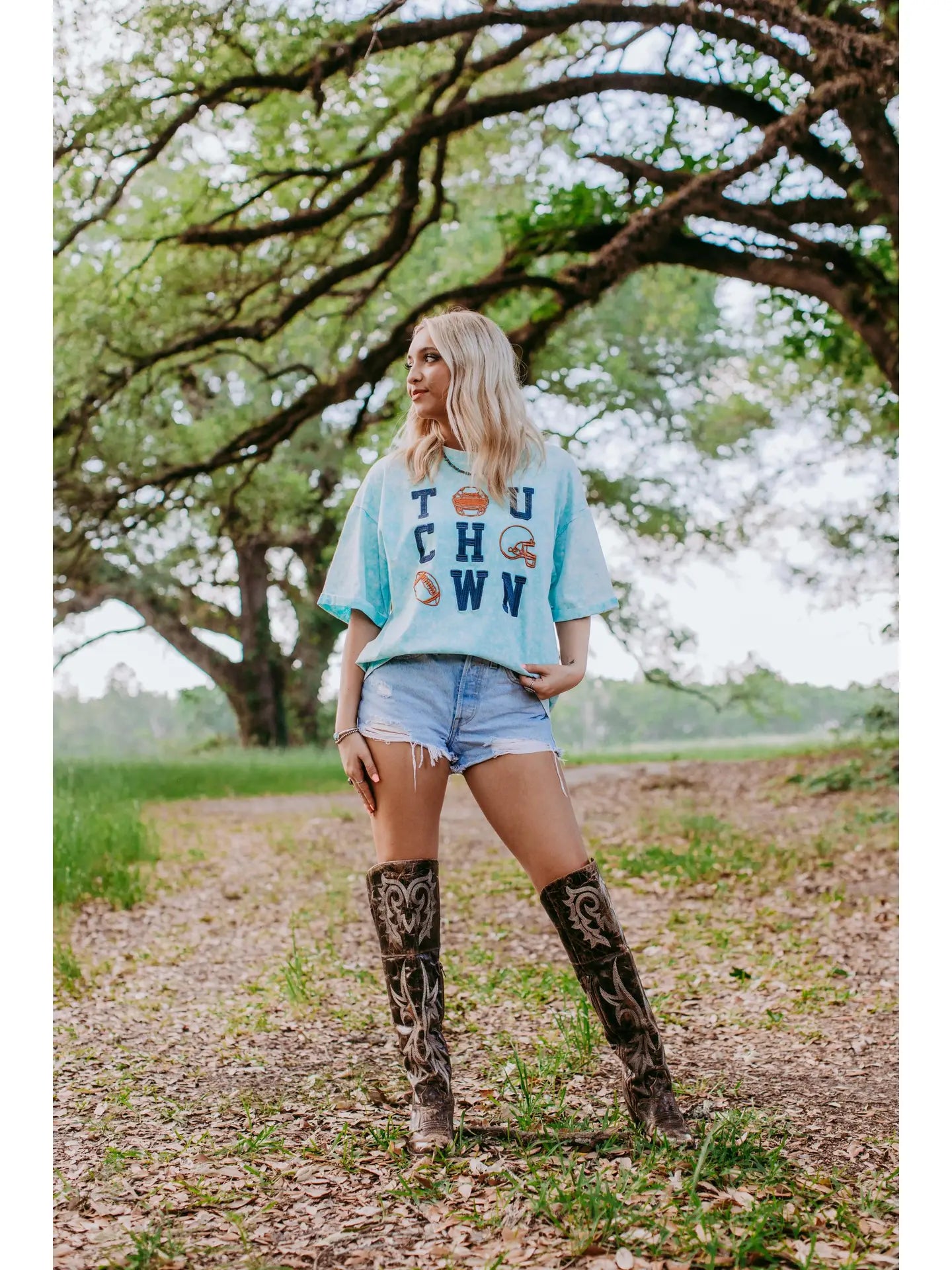 Touchdown Acid Wash 3D Tee