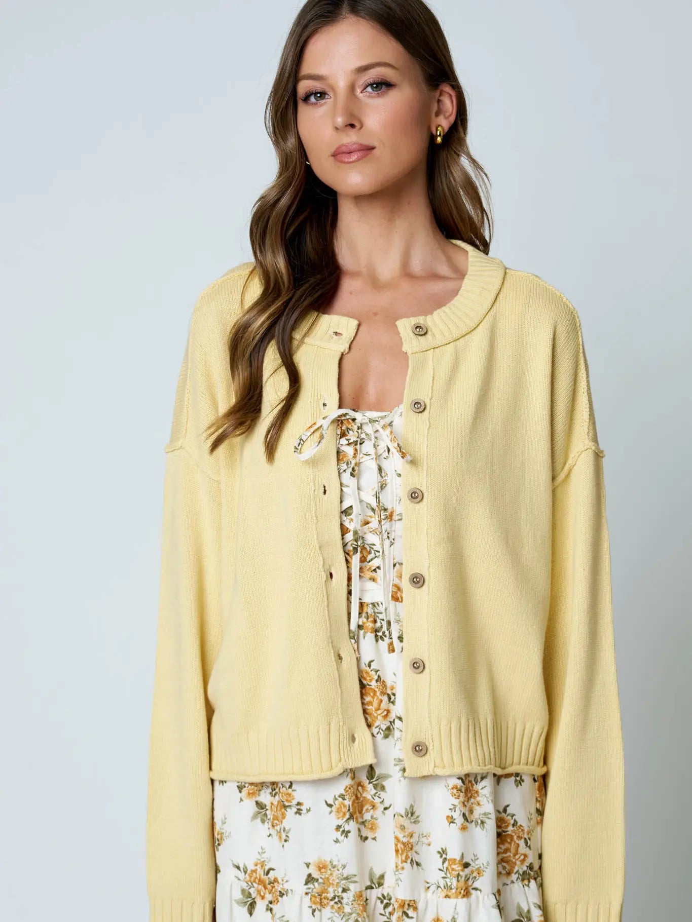 Victoria Exposed Seam Knit Cardigan